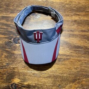 Indiana Hoosiers Cap Hat Sun Visor Red & Gray IU Collegiate Licensed  One Size